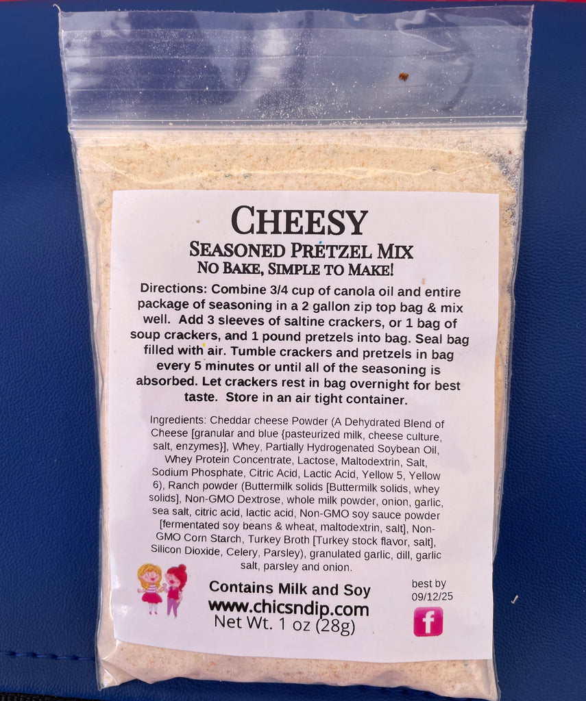 Cheesy seasoned pretzel mix